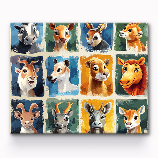 Portrait Of Animals Painting By Number 1