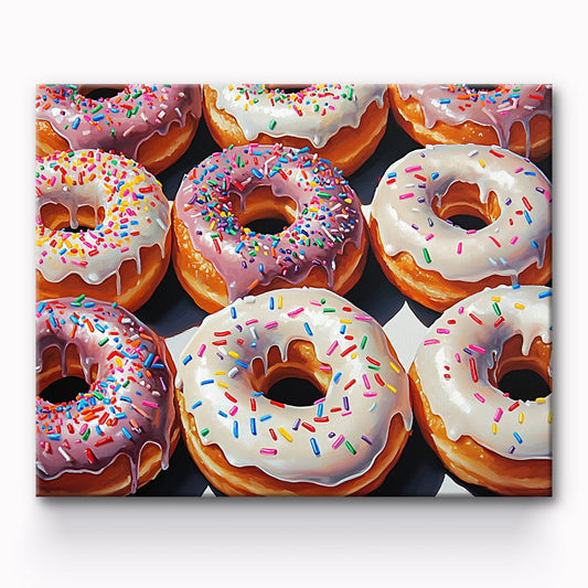 Doughnut Food Painting By Number 1