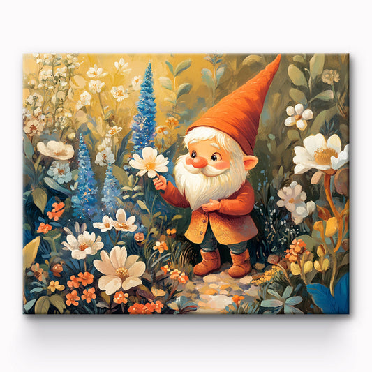 Goblin Surrounded By Flowers Painting By Number 1
