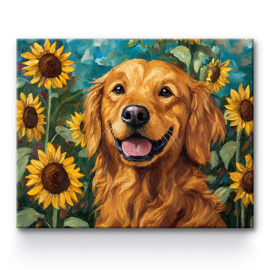 Sunflower Dog Painting By Number 1
