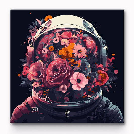 Flowers In Spacesuits 30x30cm Painting By Number 1