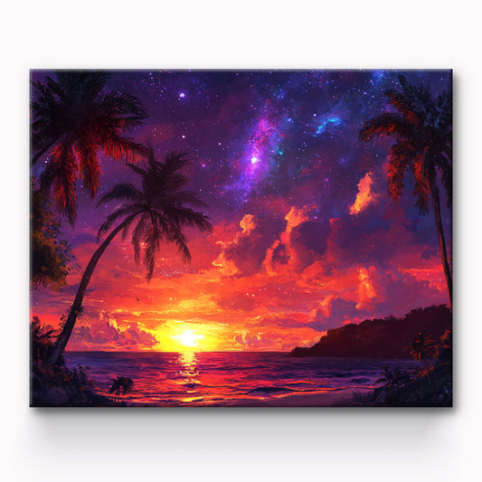 Evening Sunset Sea Painting By Number 1