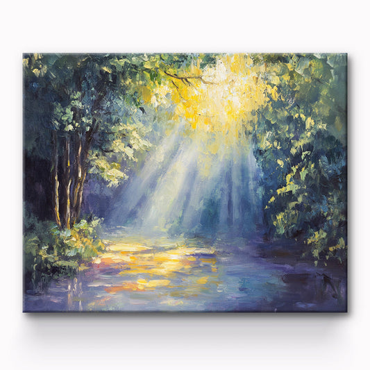 Forest Light Painting By Number 1