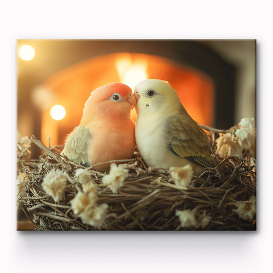 Parrots in Love Painting By Number 1
