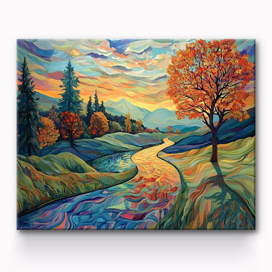 Forest Stream Painting By Number 1