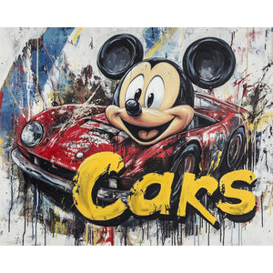 Mickey Mouse Love Drift Painting By Number 2