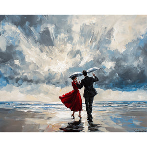 Dancing On The Beach Painting By Number 2
