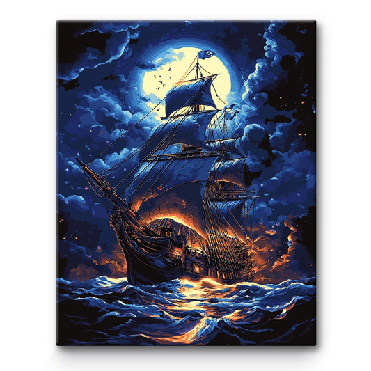 Sea and Boat Painting By Number 1