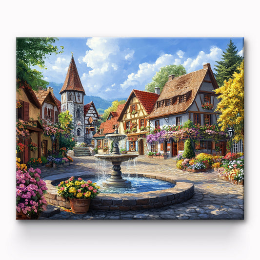 European Style City Architecture Painting By Number 1