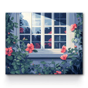 Osmanthus Flower By The Window Painting By Number 1