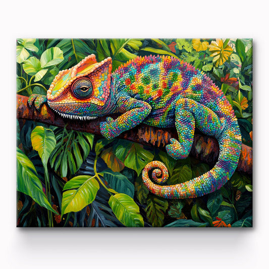 Chameleon Painting By Number 1