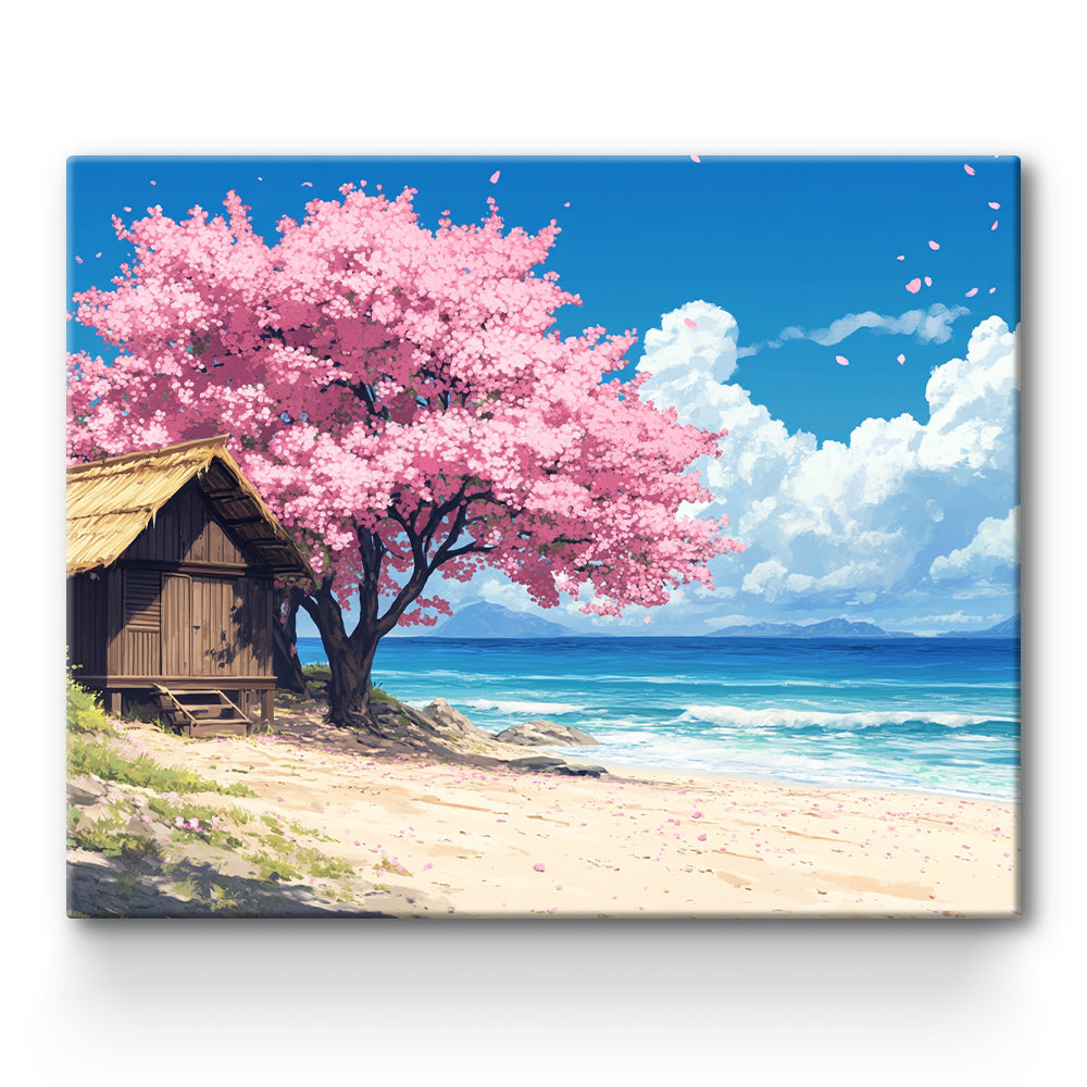 Cottage by the Beach Painting By Number 1