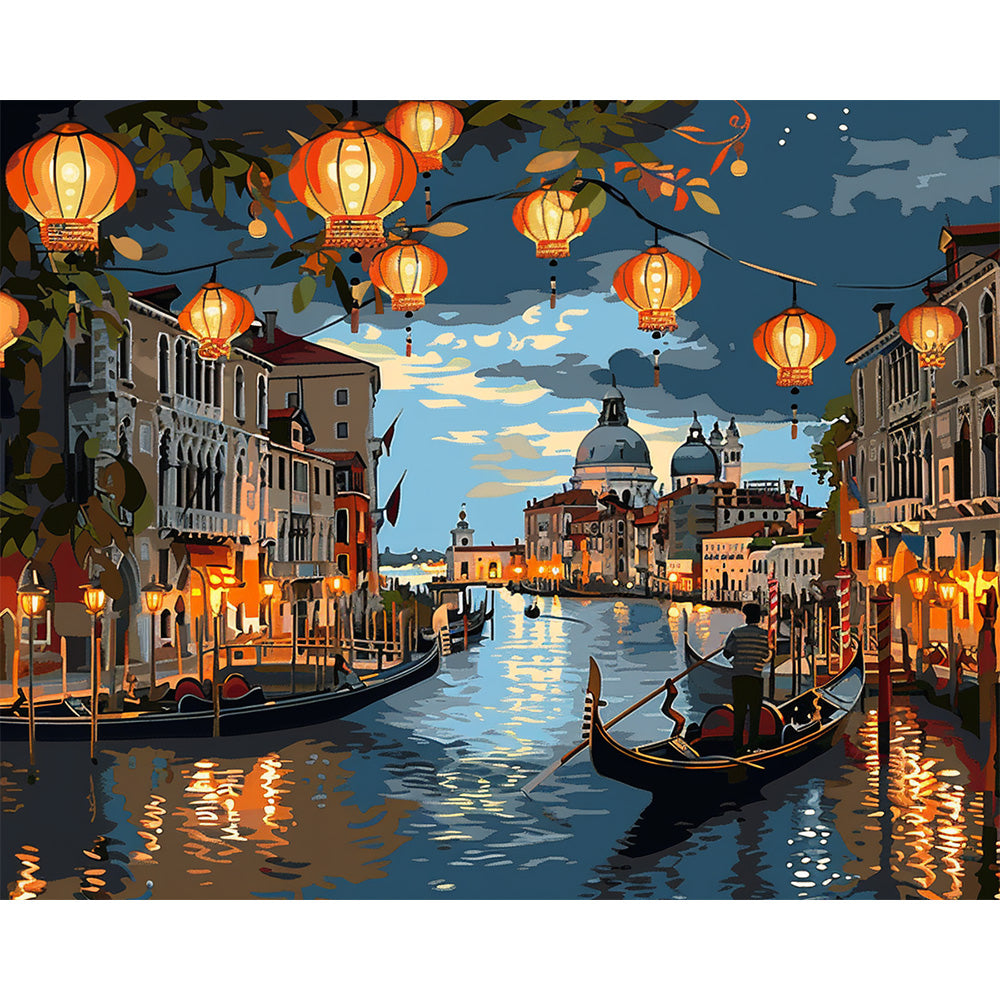 Lantern And Boat Painting By Number 2