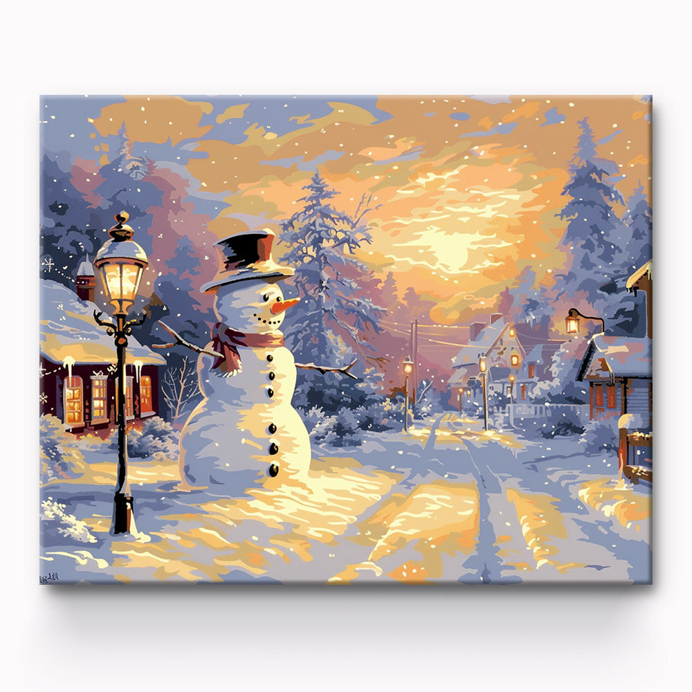 Snowman Painting By Number 1