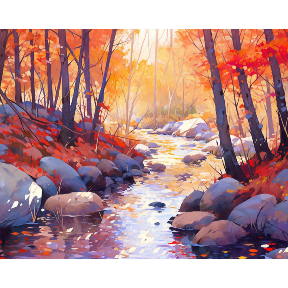 Runoff From A Stream Painting By Number 2