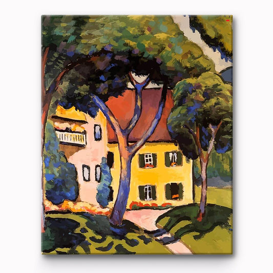 House Cartoon Style Painting By Number 1