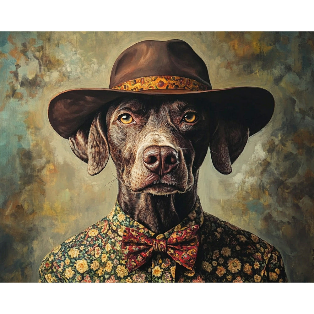Dog With Hat Painting By Number 2