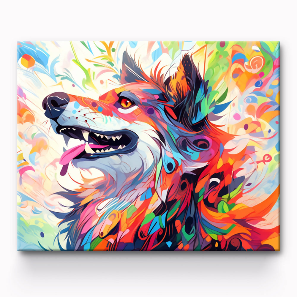 Colorful Dog Painting By Number 1