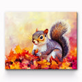 Squirrel And Maple Leaf  Painting By Number 1