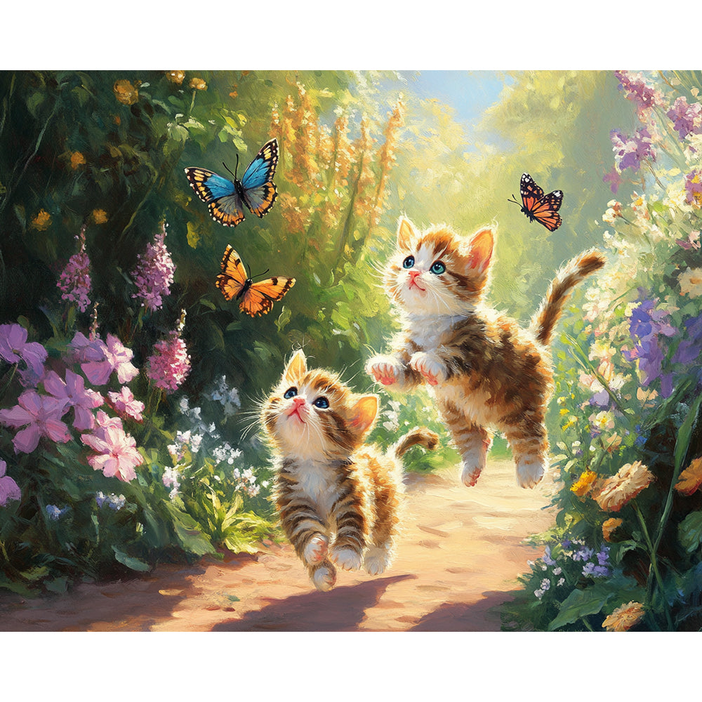 Butterfly And Cat Painting By Number 2