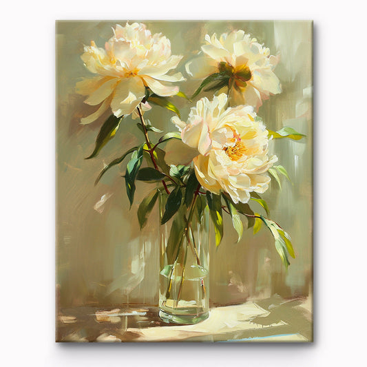 Flower In A Vase Painting By Number 1