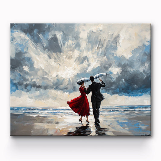 Dancing On The Beach Painting By Number 1