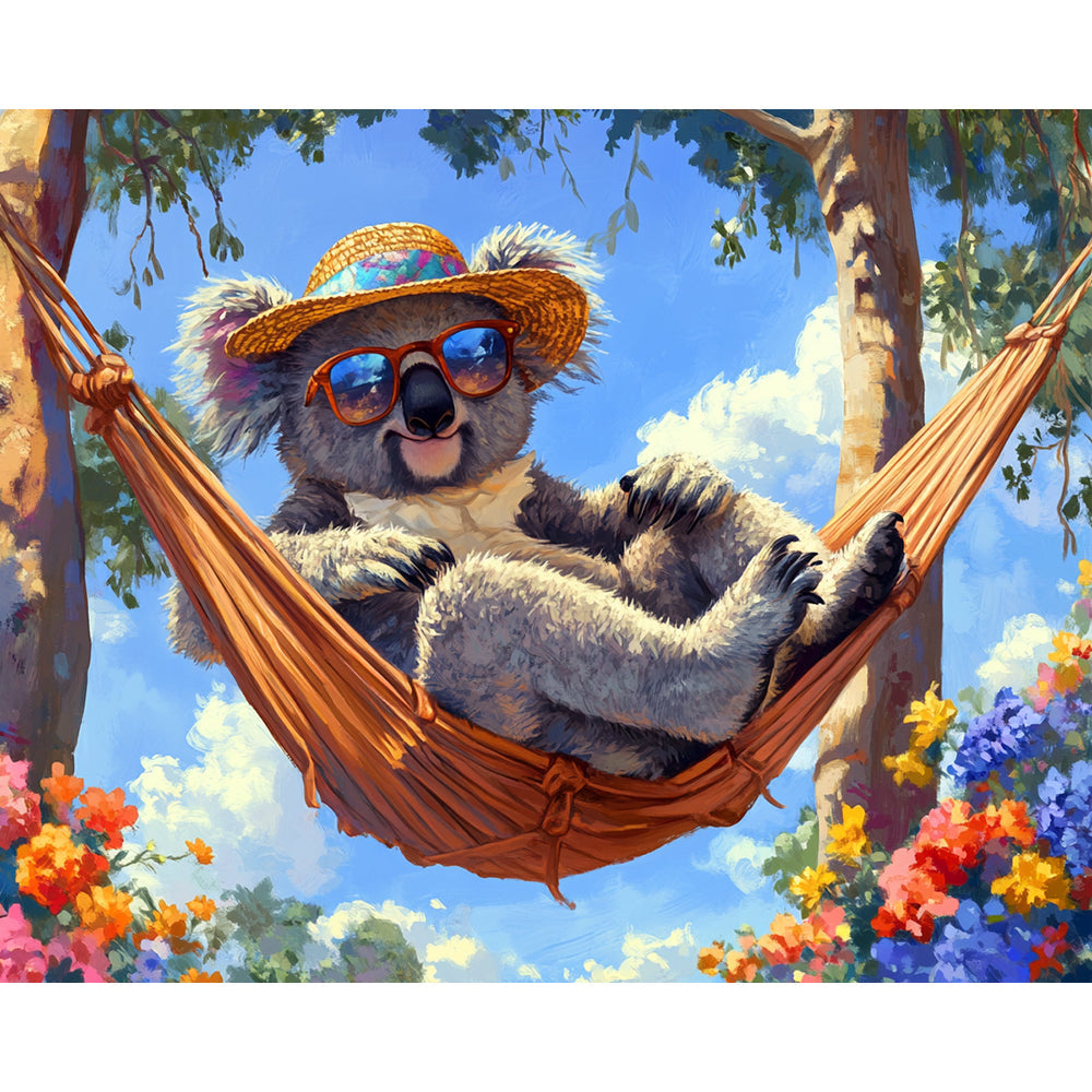 Sloth Enjoying Vacation Painting By Number 2