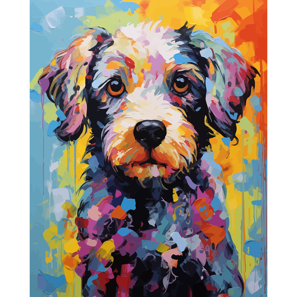 Colorful Dog Painting By Number 2