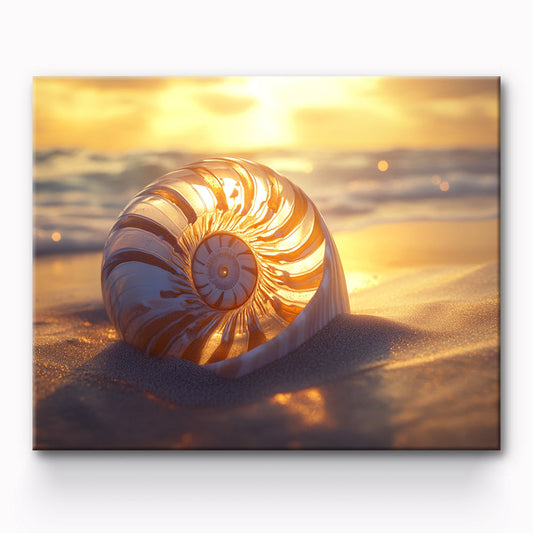 Conch On The Beach Painting By Number 1