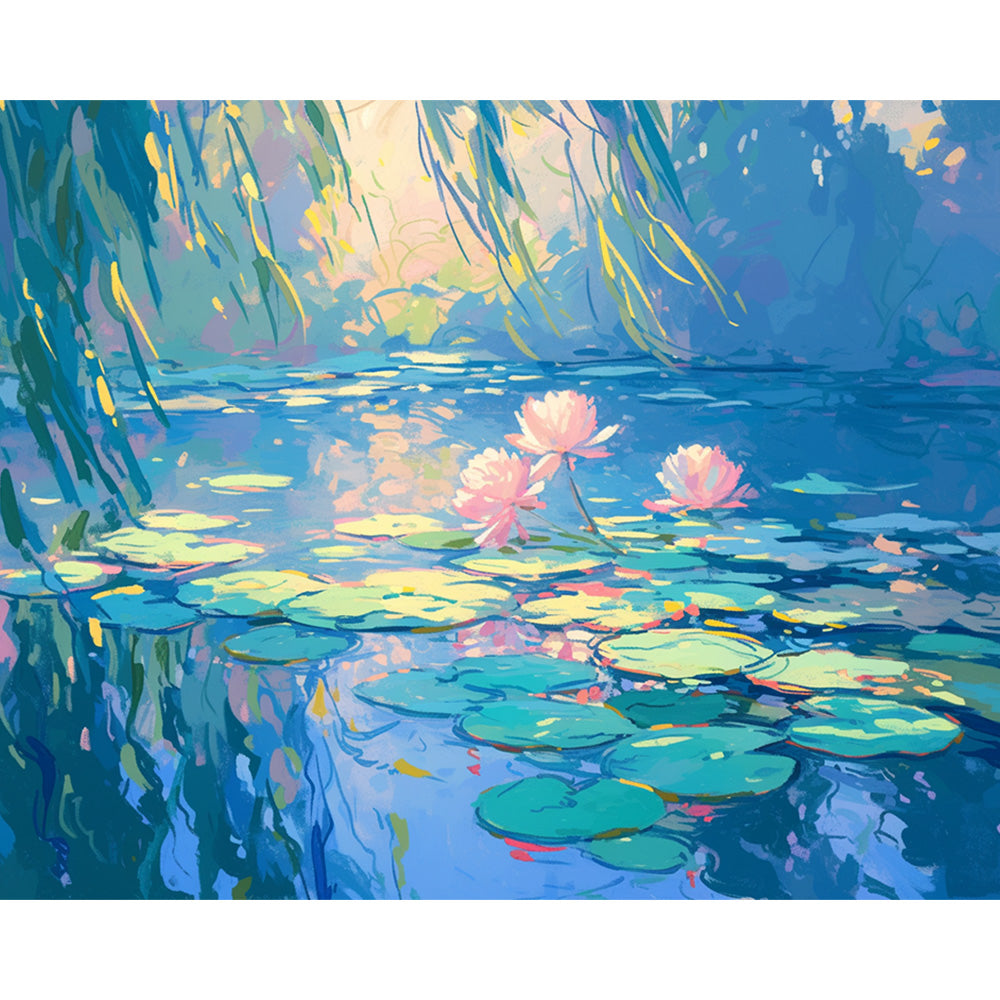 Lotus Leaf Painting By Number 2