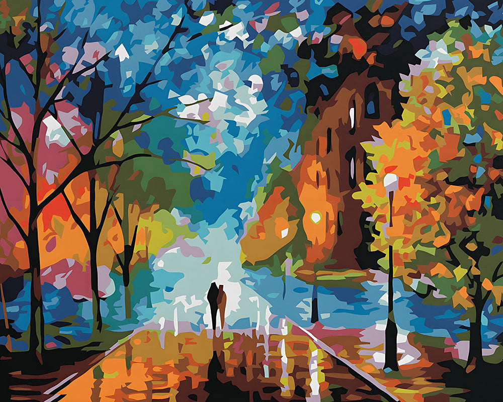 Lovers In The Forest Painting By Number 2