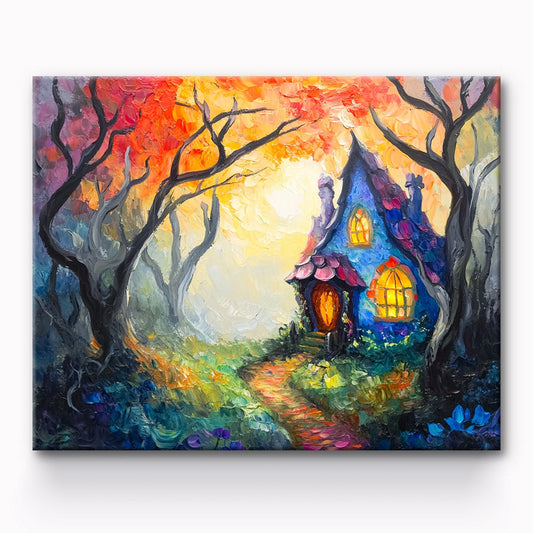 Forest House Painting By Number 1