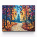 Fallen Leaves In Autumn Painting By Number 1