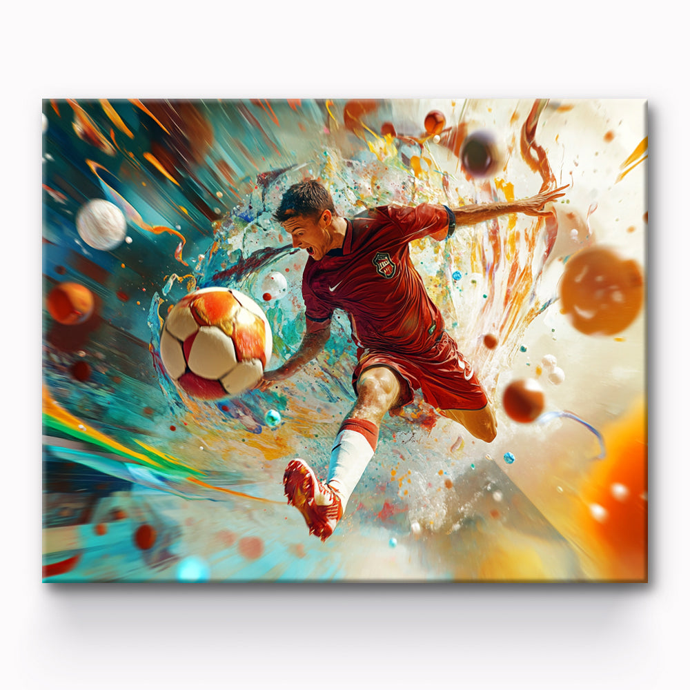 The Football Player Painting By Number 1