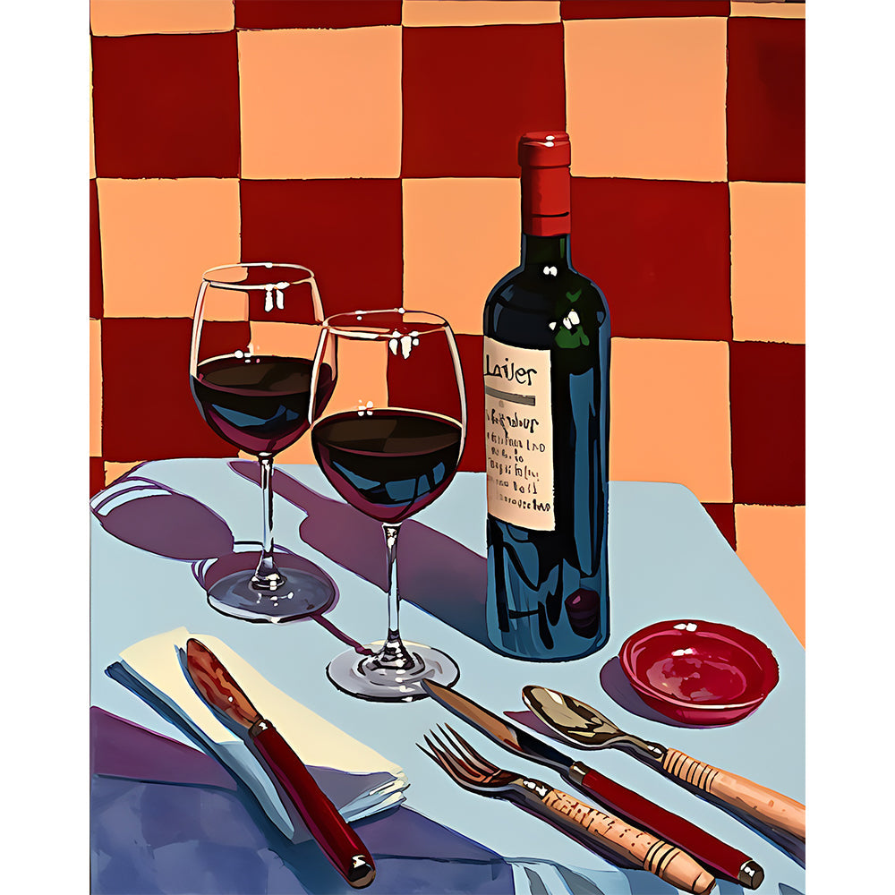 Wine Night Painting By Number 2