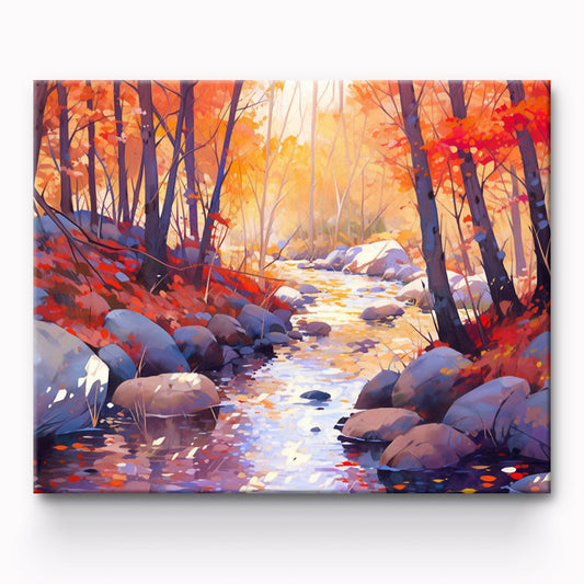Runoff From A Stream Painting By Number 1