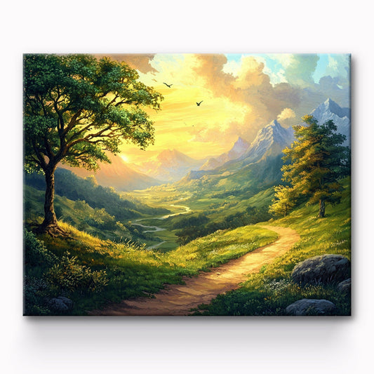 Mountain Paths Painting By Number 1