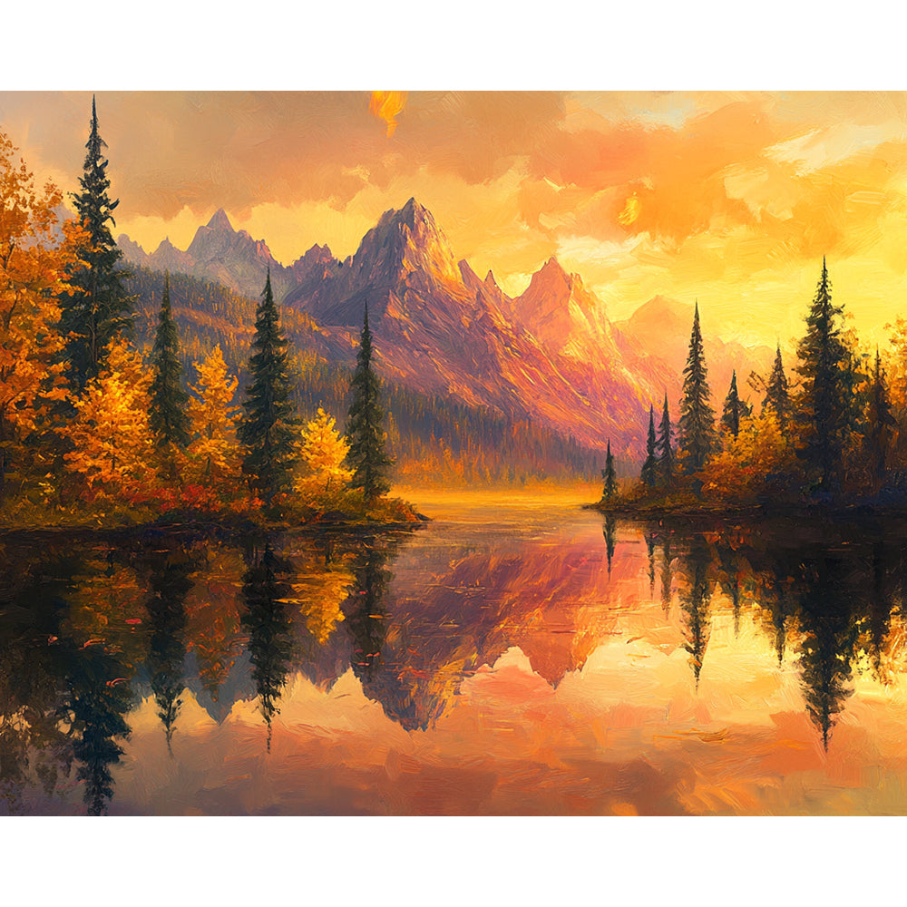 Mountain Twilight Painting By Number 2