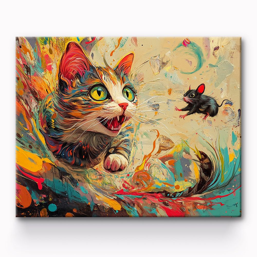 Cat and Mouse Painting By Number 1
