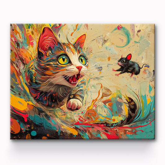 Cat and Mouse Painting By Number 1