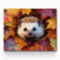 Hedgehog And Maple Leaf Painting By Number 1
