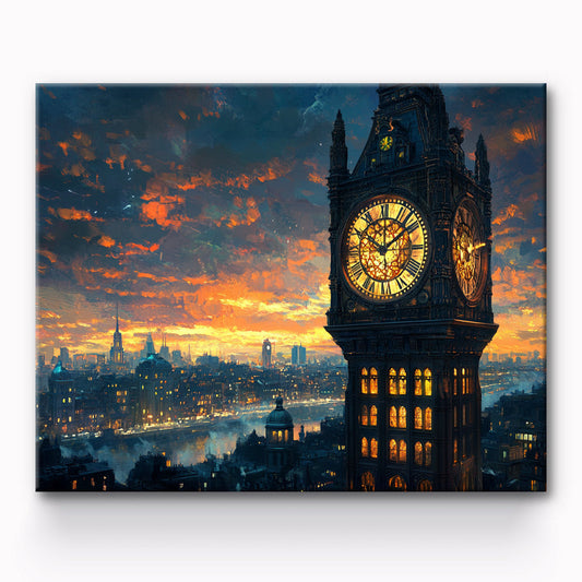 Big Ben at Night Time Painting By Number 1