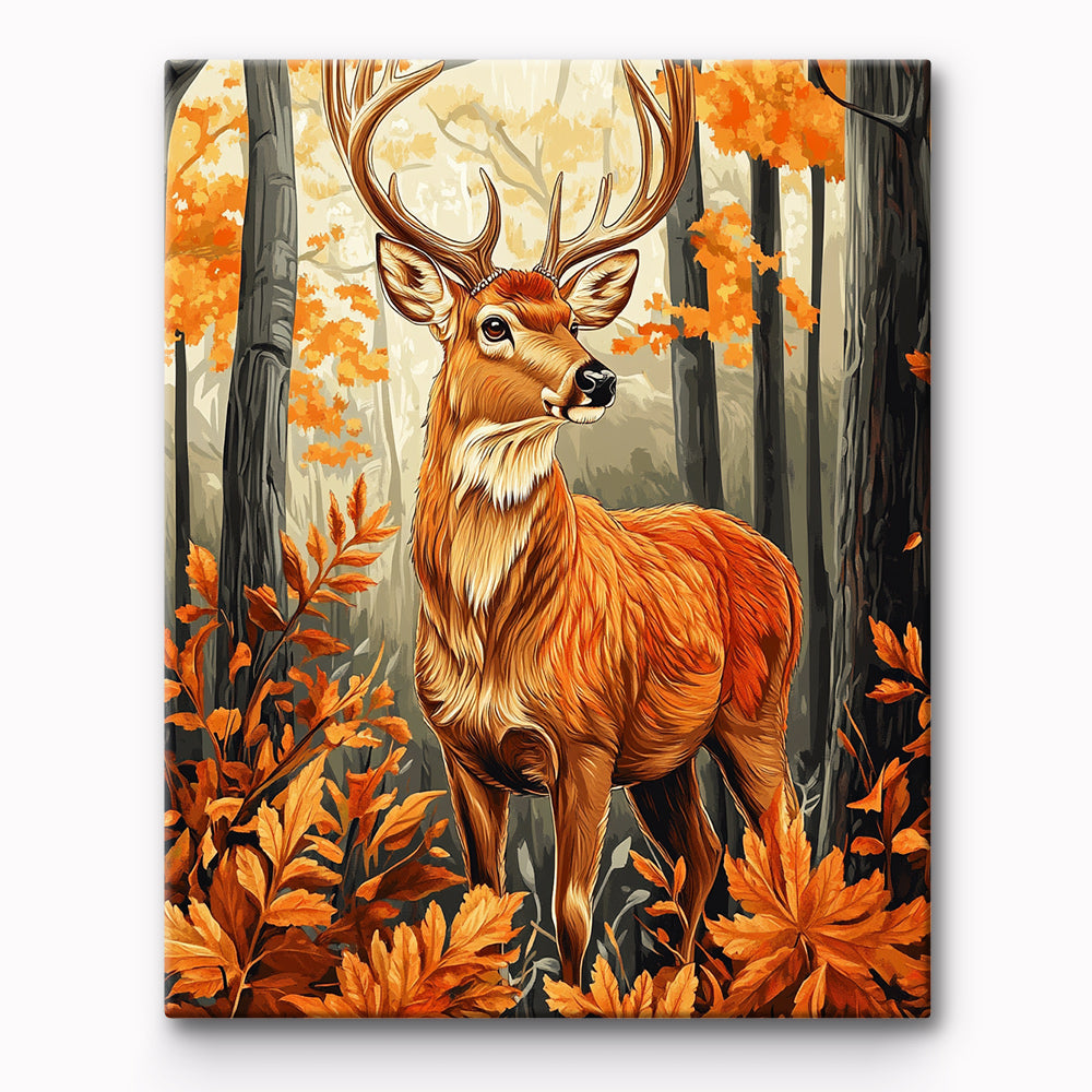 Deer in the Fall Painting By Number 1