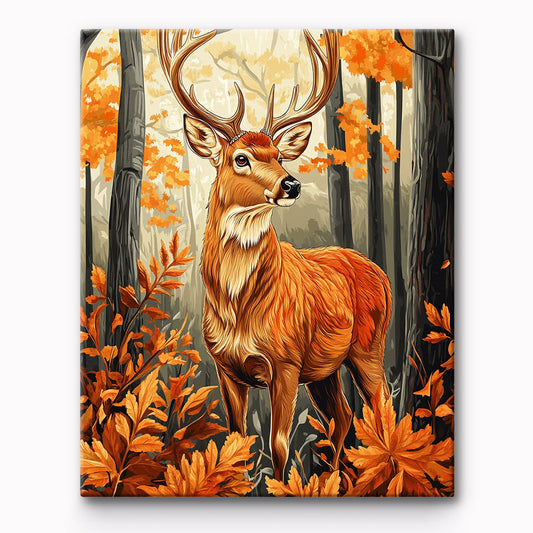 Deer in the Fall Painting By Number 1
