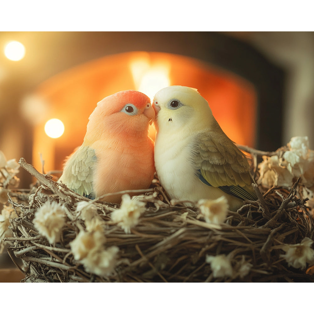 Parrots in Love Painting By Number 2