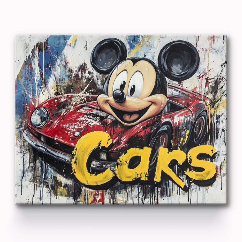 Mickey Mouse Love Drift Painting By Number 1
