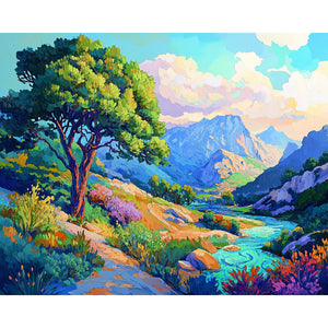 Mountain Landscape Painting By Number 2