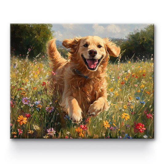 Happy Dog Painting By Number 1