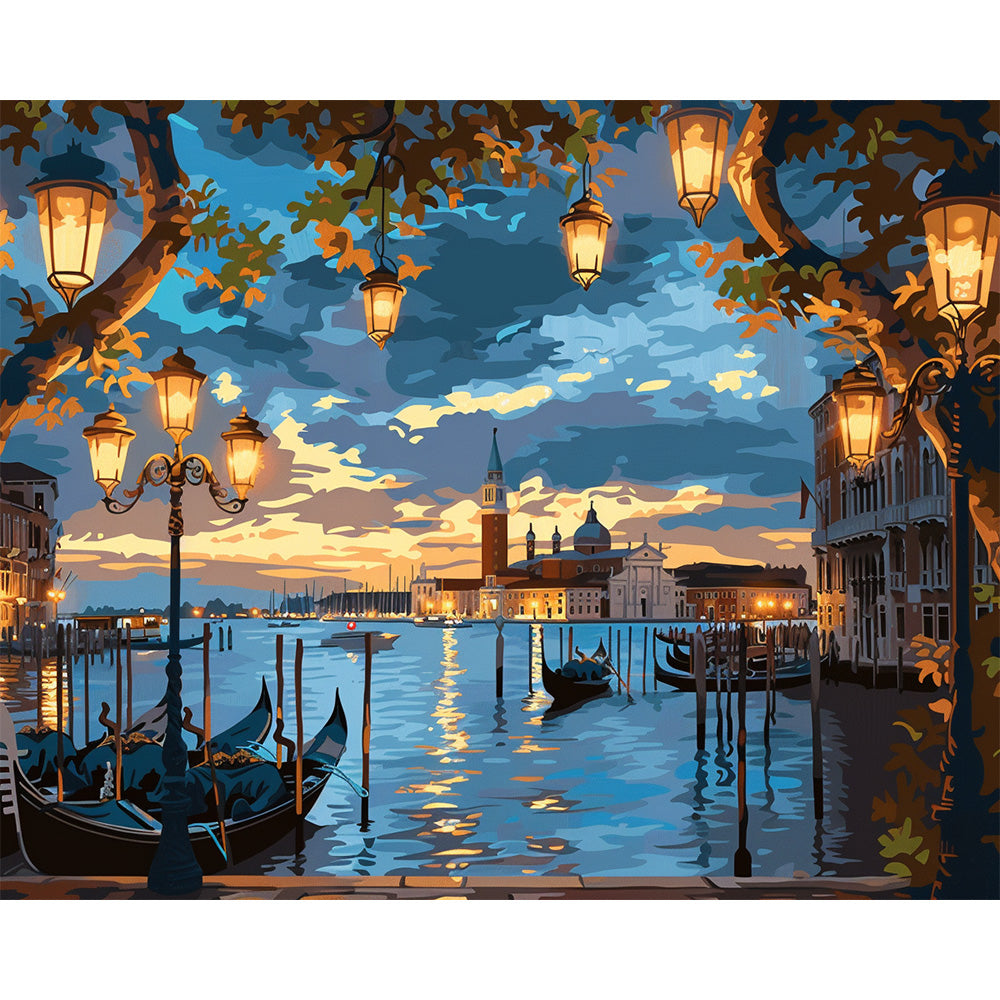 Lantern And Boat Painting By Number 2