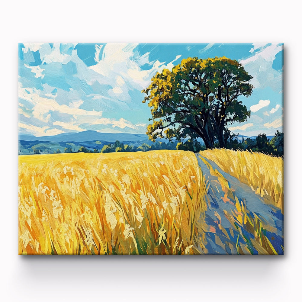 Wheat Fields Painting By Number 1